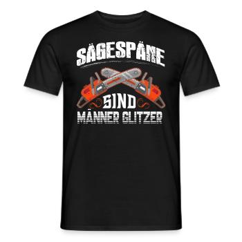 Sägespäne sind Männer Glitzer Herren Holzfäller - Männer T-Shirt - Schwarz - Vorne - AI Model Male 178 light (178cm)