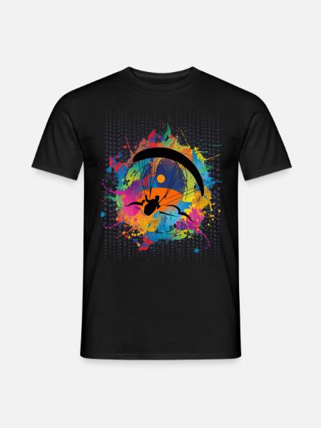 Paragliding Gleitschirm T-Shirts Hoodie - Männer T-Shirt - Schwarz