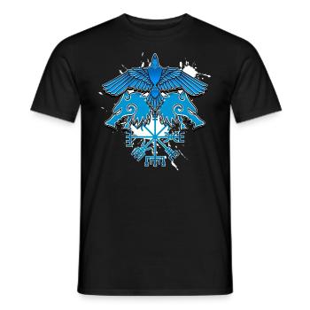 God Odin viking - Men's T-Shirt - black - Front - AI Model Male 178 light (178cm)