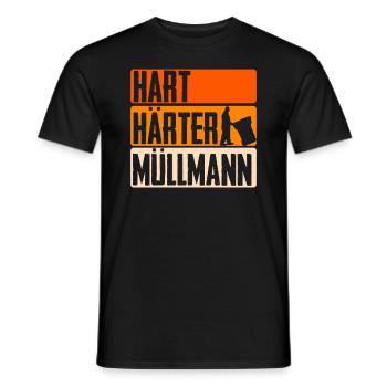 Müllabfuhr Müllauto Mülllader Müllmann Geschenk - Männer T-Shirt - Schwarz - Vorne - AI Model Male 178 light (178cm)