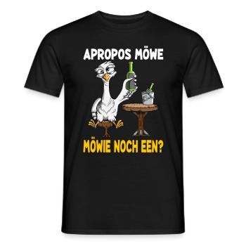Apropos Möwe Möwie noch een? Norddeutscher Bier - Männer T-Shirt - Schwarz - Vorne - AI Model Male 178 light (178cm)