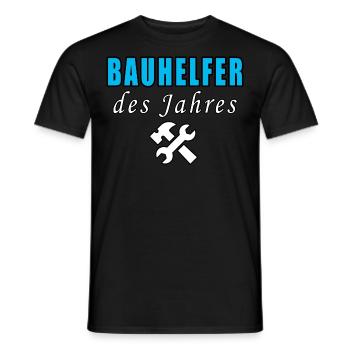 Bauhelfer Des Jahres - Männer T-Shirt - Schwarz - Vorne - AI Model Male 178 light (178cm)