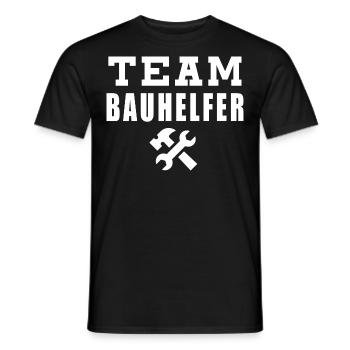 Team Bauhelfer - Männer T-Shirt - Schwarz - Vorne - AI Model Male 178 light (178cm)