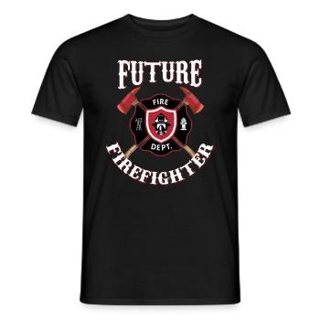 Future Firefighter Firefighter Fire Brigade Fire - Men's T-Shirt - black - Front - AI Model Male 178 light (178cm)