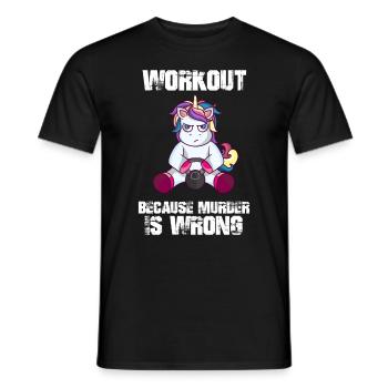 Entraînement entraînement licorne humeur drôle sort - T-shirt homme - noir - Devant - AI Model Male 178 light (178cm)