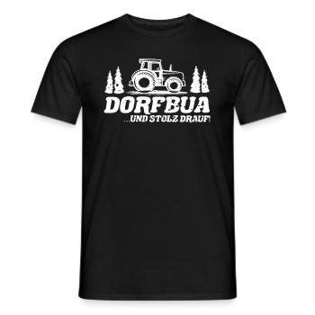 Dorfbua & Stolz drauf Dorfkinder Traktor Bayern - Männer T-Shirt - Schwarz - Vorne - AI Model Male 178 light (178cm)