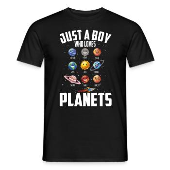 Sun Planet Planetary System Universe Cosmos - Men's T-Shirt - black - Front - AI Model Male 178 light (178cm)