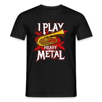 Je joue Je joue Heavy Metal Fans Orchestra Band - T-shirt homme - noir - Devant - AI Model Male 178 light (178cm)