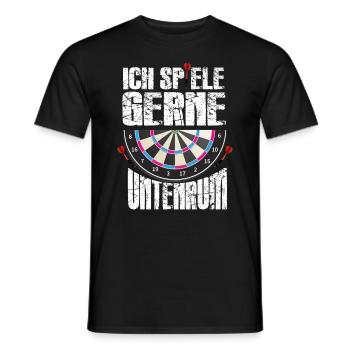 Funny Lustiges Dart Fan Dartscheibe Dartspieler - Männer T-Shirt - Schwarz - Vorne - AI Model Male 178 light (178cm)