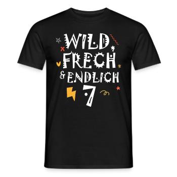7 Jahre Geburtstag Geschenk Mädchen Junge divers - Männer T-Shirt - Schwarz - Vorne - AI Model Male 178 light (178cm)
