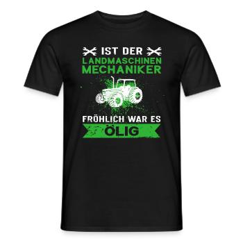 Landmaschinenmechaniker Landmaschinen Beruf Spruch - Männer T-Shirt - Schwarz - Vorne - AI Model Male 178 light (178cm)
