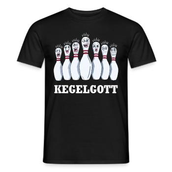 Bowling Bowlingkegel Kegelgott Spruch Kegelclub - Männer T-Shirt - Schwarz - Vorne - AI Model Male 178 light (178cm)