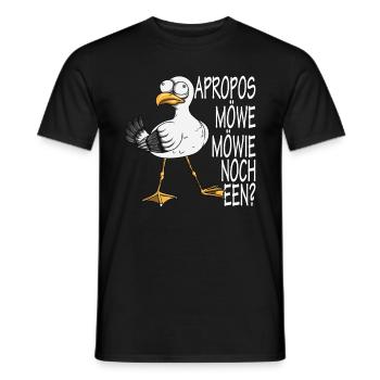 Norddeutsche Apropos Möwe! Möwie noch een Möwen - Männer T-Shirt - Schwarz - Vorne - AI Model Male 178 light (178cm)