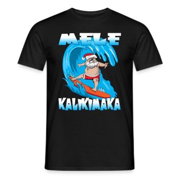 Mele Kalikimaka Weihnachten auf Hawaii Santa Claus - Männer T-Shirt - Schwarz - Vorne - AI Model Male 178 light (178cm)
