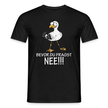 Norden Küste Möwe Spruch Faullenzer Ostsee Nordsee - Männer T-Shirt - Schwarz - Vorne - AI Model Male 178 light (178cm)