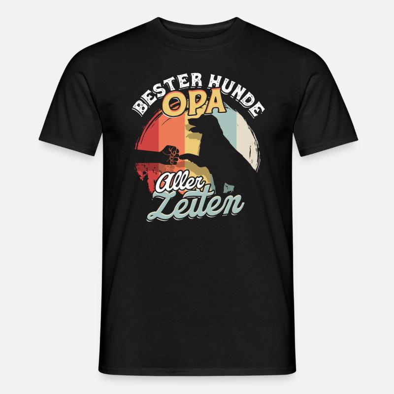 Bester Hunde Opa Aller Zeiten Hundeopa Geschenk - Männer T-Shirt - Schwarz