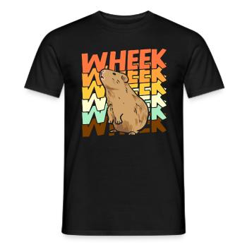 Wheek Meerschwein Meerschweinchen Geschenk - Männer T-Shirt - Schwarz - Vorne - AI Model Male 178 light (178cm)