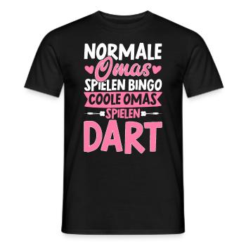 Coole Omas Spielen Dart Geschenk Darts Dartscheibe - Männer T-Shirt - Schwarz - Vorne - AI Model Male 178 light (178cm)