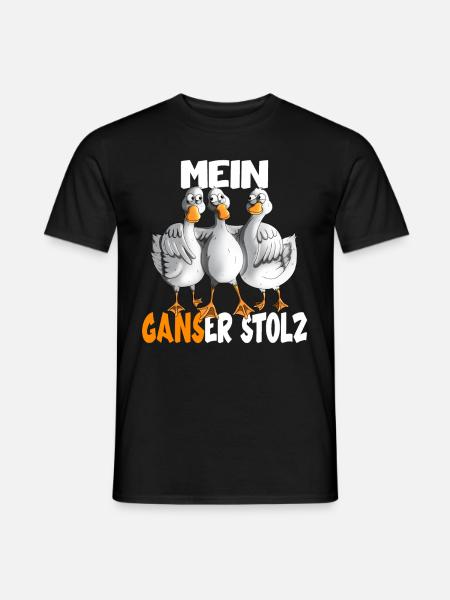Mein Gans er Stolz Gänse Gänsezucht Landwirtschaft - Männer T-Shirt - Schwarz
