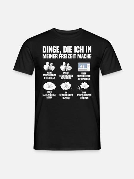 Seidenhuhn Silkie Chicken Huhn Hühner Geschenk - Männer T-Shirt - Schwarz