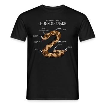 Reptiles serpents Anatomie d’un serpent - T-shirt homme - noir - Devant - AI Model Male 178 light (178cm)