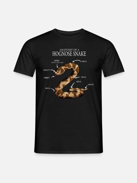 Schlange Reptilien Anatomie einer Schlange - Männer T-Shirt - Schwarz