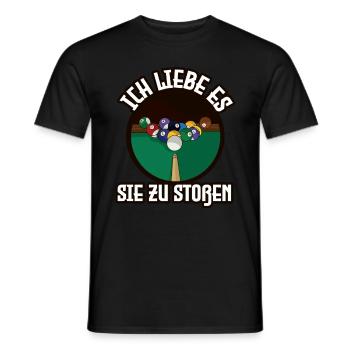 Joueur de billard snooker balles pousser billard billard piscine - T-shirt homme - noir - Devant - AI Model Male 178 light (178cm)