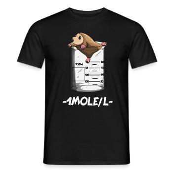 Professeur de chimie 1 Mole / L Mole Chimie Science - T-shirt homme - noir - Devant - AI Model Male 178 light (178cm)