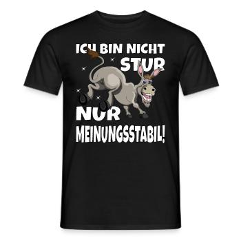 Ich bin nicht stur nur Meinungsstabil Esel Bauer - Männer T-Shirt - Schwarz - Vorne - AI Model Male 178 light (178cm)