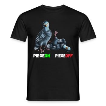 Piegeon Piegeoff Taube Brieftaube Stadttauben - Männer T-Shirt - Schwarz - Vorne - AI Model Male 178 light (178cm)