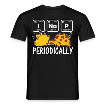 Sleep Shirt Giraffe Chemistry Elements I NAP Periodic - Men's T-Shirt - black - Front - AI Model Male 178 light (178cm)