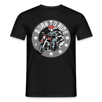 Black Forest Biker Lady Schwarzwald Motorrad - Männer T-Shirt - Schwarz - Vorne - AI Model Male 178 light (178cm)