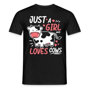 Amoureux des vaches veau agriculteur - T-shirt homme - noir - Devant - AI Model Male 178 light (178cm)