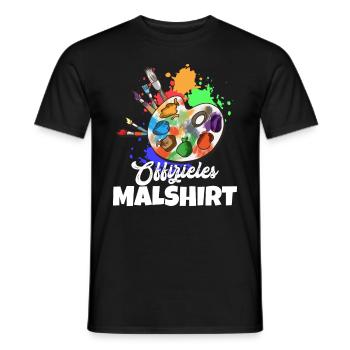 Offizielles Malshirt Farbpalette Künstler Pinsel - Männer T-Shirt - Schwarz - Vorne - AI Model Male 178 light (178cm)