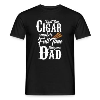 Don't time Cigar smoker full time awesome Dad - Männer T-Shirt - Schwarz - Vorne - AI Model Male 178 light (178cm)