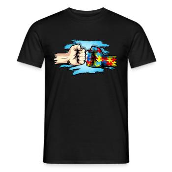 Autism Gift Autistic Asperger ADHD Autism - Men's T-Shirt - black - Front - AI Model Male 178 light (178cm)