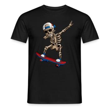 Skateboard Skating Skeleton fait danser le dabbing - T-shirt homme - noir - Devant - AI Model Male 178 light (178cm)