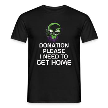 Alien Gift Buitenaardse Ufo Area 51 Sci-fi - Heren T-shirt - zwart - Voor - AI Model Male 178 light (178cm)