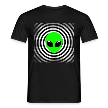 Alien Tshirt OVNI Alien Enfants Mars Messieurs - T-shirt homme - noir - Devant - AI Model Male 178 light (178cm)