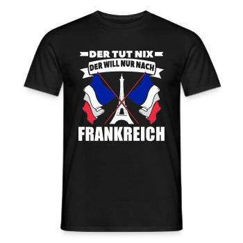 Frankreich - Männer T-Shirt - Schwarz - Vorne - AI Model Male 178 light (178cm)
