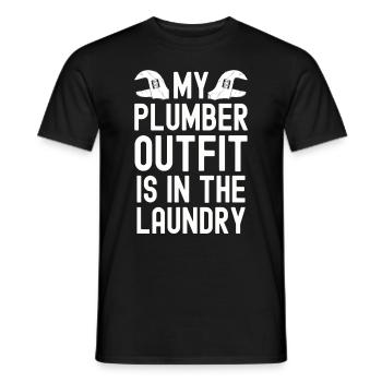Plumber - Men's T-Shirt - black - Front - AI Model Male 178 light (178cm)