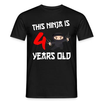 Ninja Ninjutsu Judo Katana Kids Shuriken Warrior - Men's T-Shirt - black - Front - AI Model Male 178 light (178cm)