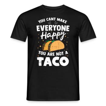 Taco Mexico Food Fast Food Nachos Fiesta Salsa - Men's T-Shirt - black - Front - AI Model Male 178 light (178cm)