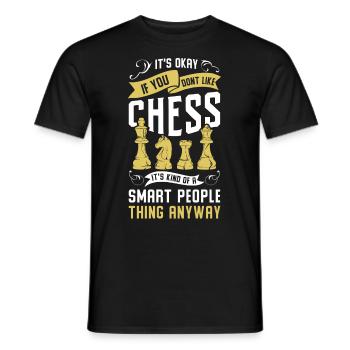 Chess Gift Board Game Chess Game Chess Board - Men's T-Shirt - black - Front - AI Model Male 178 light (178cm)