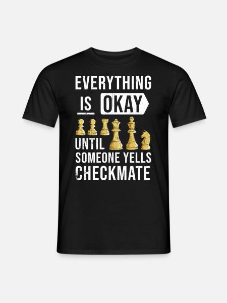 Échecs Échecs Échecs Checkmate Pièces d’échecs Roi - T-shirt homme - noir