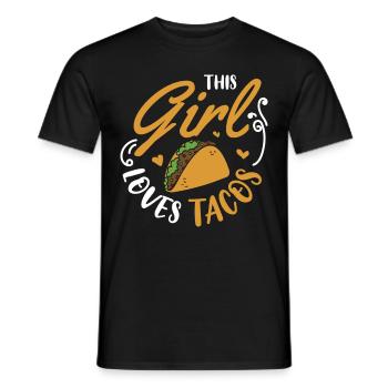 Taco Mexico Food Fast Food Nachos Fiesta Salsa - Men's T-Shirt - black - Front - AI Model Male 178 light (178cm)
