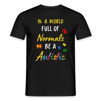 Autistic Autism Autism Awareness Day Asperger's Child - Men's T-Shirt - black - Front - AI Model Male 178 light (178cm)