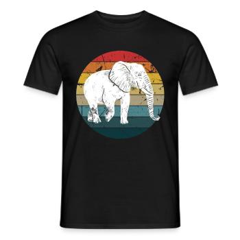 Éléphant - T-shirt homme - noir - Devant - AI Model Male 178 light (178cm)
