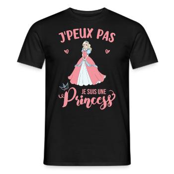 Je suis Une Princesse cadeau - T-shirt homme - noir - Devant - AI Model Male 178 light (178cm)