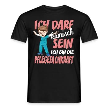 Krankenschwester Arzthelferin Sprüche Pflegekraft - Männer T-Shirt - Schwarz - Vorne - AI Model Male 178 light (178cm)